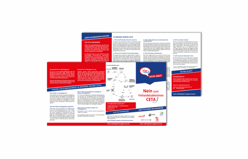 Argumenteflyer: Volksbegehren in Bayern gegen CETA